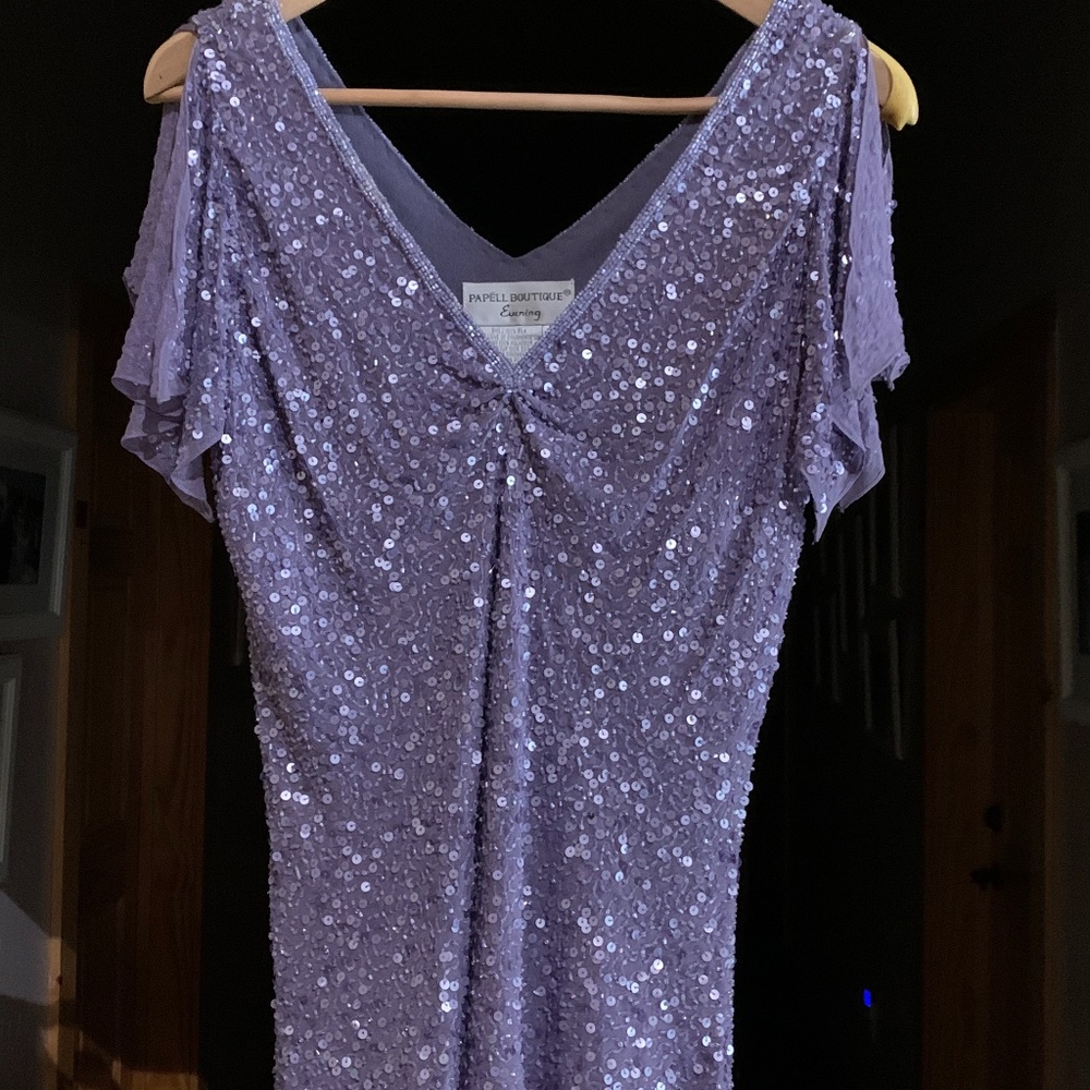 Vintage Papell Boutique sequined silk top